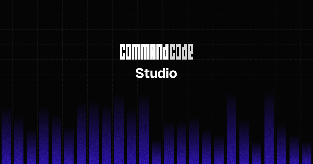 Studio | Command Code - Command Code Docs