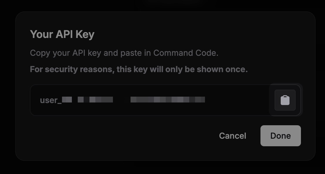 Command Code Login