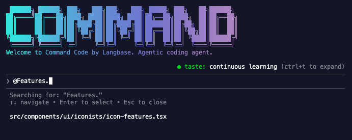 Mention any file in your project with `@`